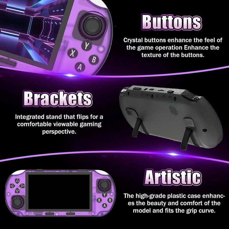 Consola de juegos portátil retro HD con más de 20000 juegos, salida de TV HD, 14 emuladores, pantalla IPS de 4,5 pulgadas y procesador de doble núcleo.
