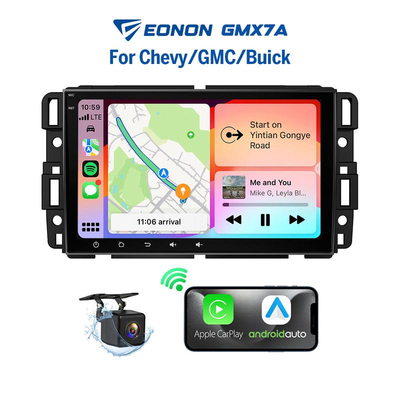 EONON Car Stereo for Chevy GMC Buick Chevrolet Silverado Sierra Suburban Impala Tahoe Avalanche Traverse HHR Acadia Yukon Truck, Wireless CarPlay & Android Auto Car Radio Touch Screen, 8\" Android 14/13 Car head unit, SWC, BT, summerfinds --GMX7A / GMX6S