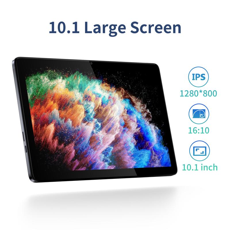 Tablet Android 15, tableta de 10 pulgadas con teclado, ratón, lápiz óptico, funda, 12 GB + 128 GB, batería de 6000 mAh, cámara de 13 MP + 5 MP