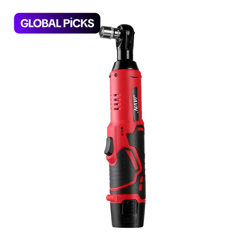 Llave de carraca eléctrica de ángulo recto, llave de carraca de vaso, herramienta de alto par de 45 Nm, llave dinamométrica inalámbrica de 3/8", herramienta de reparación de automóviles para la extracción de tornillos y tuercas, herramientas eléctricas pr