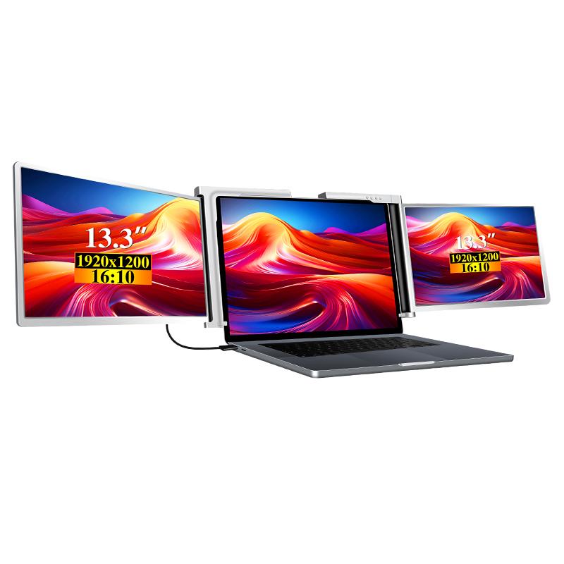 Extensor de monitor para portátil S350 de 13,3" con panel IPS, pantalla FHD de 1920x1200, monitor externo USB-C/USB-A con un solo cable para trabajar con el portátil, requiere controlador para la configuración inicial, compatible con Windows y Mac.