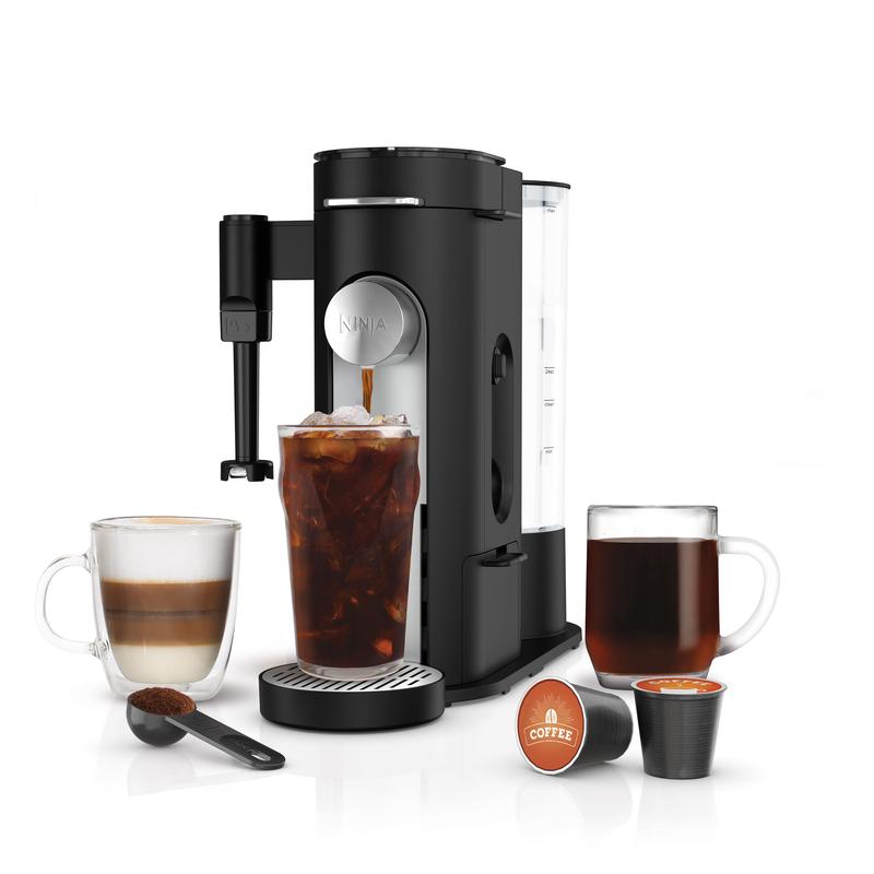 Cafetera Ninja de cápsulas y café molido, color negro - PB051