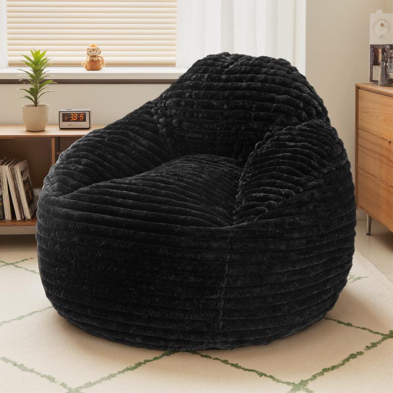 Sillón tipo puf, pufs de 99 cm para adultos y niños, silla con relleno de espuma viscoelástica, sofá tipo puf con respaldo y reposabrazos, sofá cómodo para sala de estar, dormitorio y residencia estudiantil, summerwins