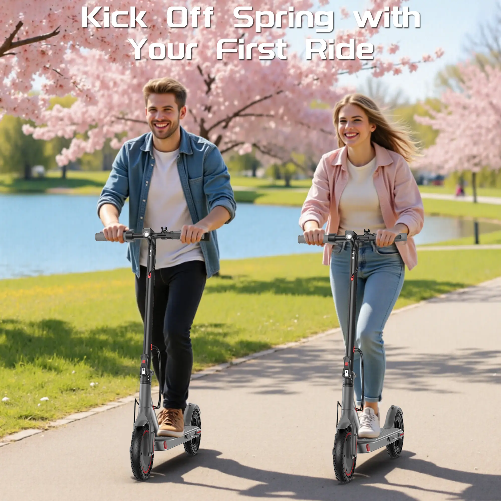 Scooter eléctrico con asiento: motor de 350 W, 19 mph