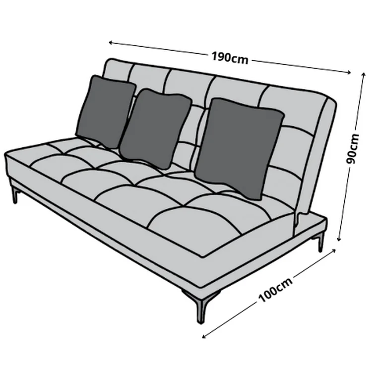 Sofá Cama para Sala Reclinable Matrimonial Karla Futon 3 Posiciones El Bazar Store Moderno