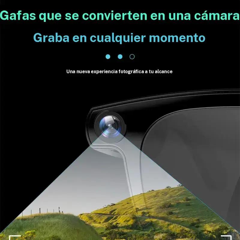 AI Shot Smart Glasses 8MP HD Camera 1080P Video Recording 4GB Internal Storage Wifi Bluetooth Calls Magnetic Charging Free Sun and Transparent Lenses