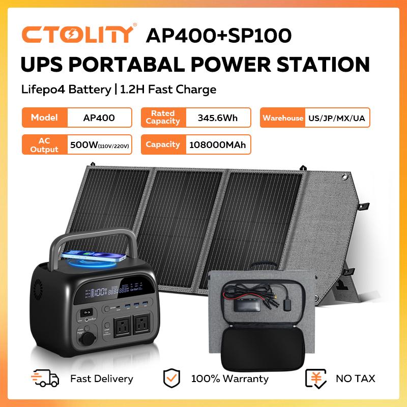 [Ambiente veraniego][Artículos esenciales para acampar 2026 / Equipo de camping] Powerbank de 500 W y 345 Wh, fuente de alimentación con batería Lifepo4, estación de energía portátil para cargar teléfonos, generador solar compatible con paneles solares, i