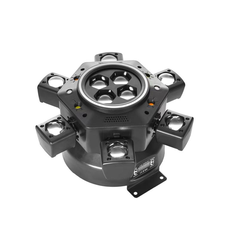 Luces de cabeza móvil para DJ, luces para fiestas 6 en 1 LED RGBW de 6 brazos, luces de escenario con control remoto DMX-512 y activación por sonido para bodas, fiestas, discotecas y karaokes.