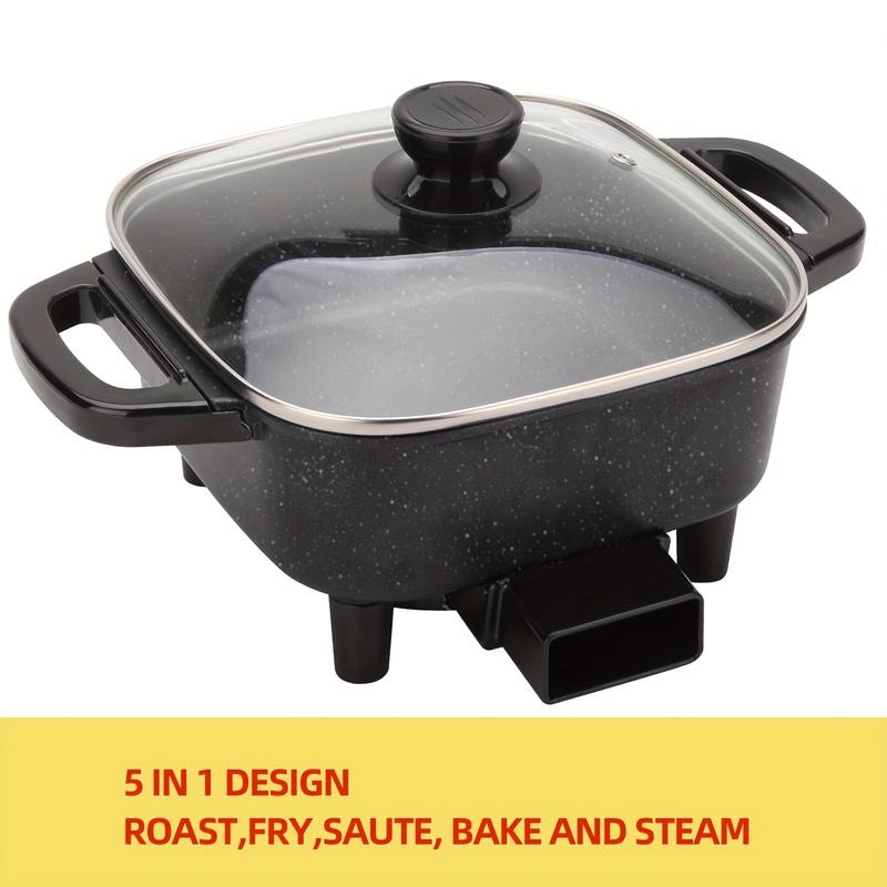 La sartén eléctrica antiadherente AORAN de 1500 W se puede usar para freír carne, huevos y hervir leche. Es ideal para comidas pequeñas y cocciones rápidas. Olvídate de las ollas enormes y cocina con ollas más prácticas.