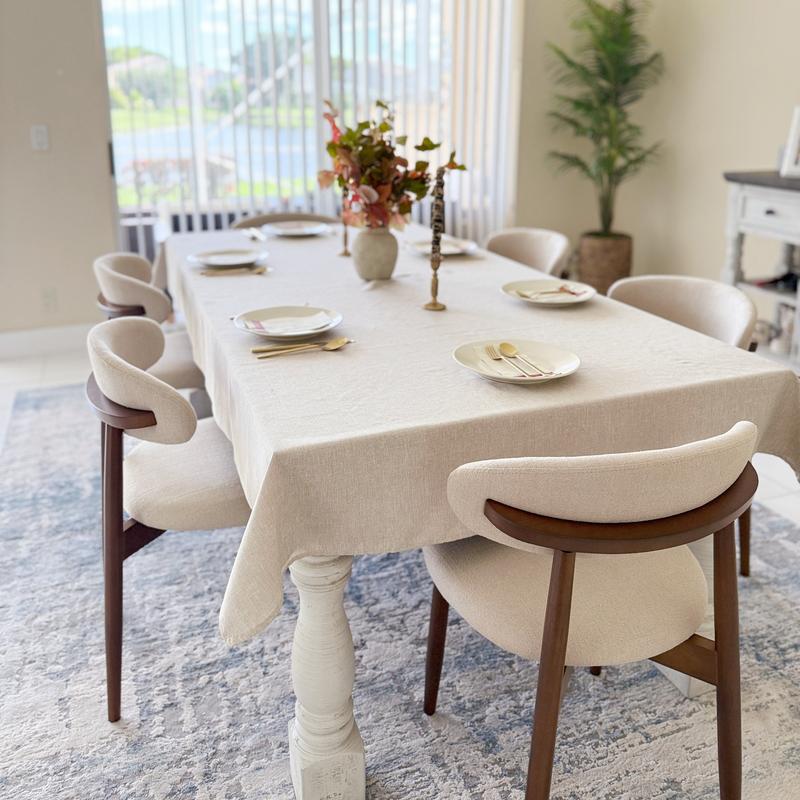 Silla de comedor moderna tapizada en madera - Acabado en tela de alta calidad, estructura de madera natural, diseño ergonómico del respaldo, muebles de interior