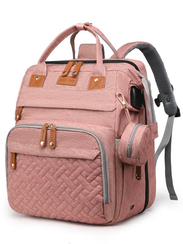 Mochila cambiador multifuncional Kabaqoo Cute con cambiador integrado, gran capacidad, ligera, plegable, portátil para recién nacidos, viajes y uso diario.