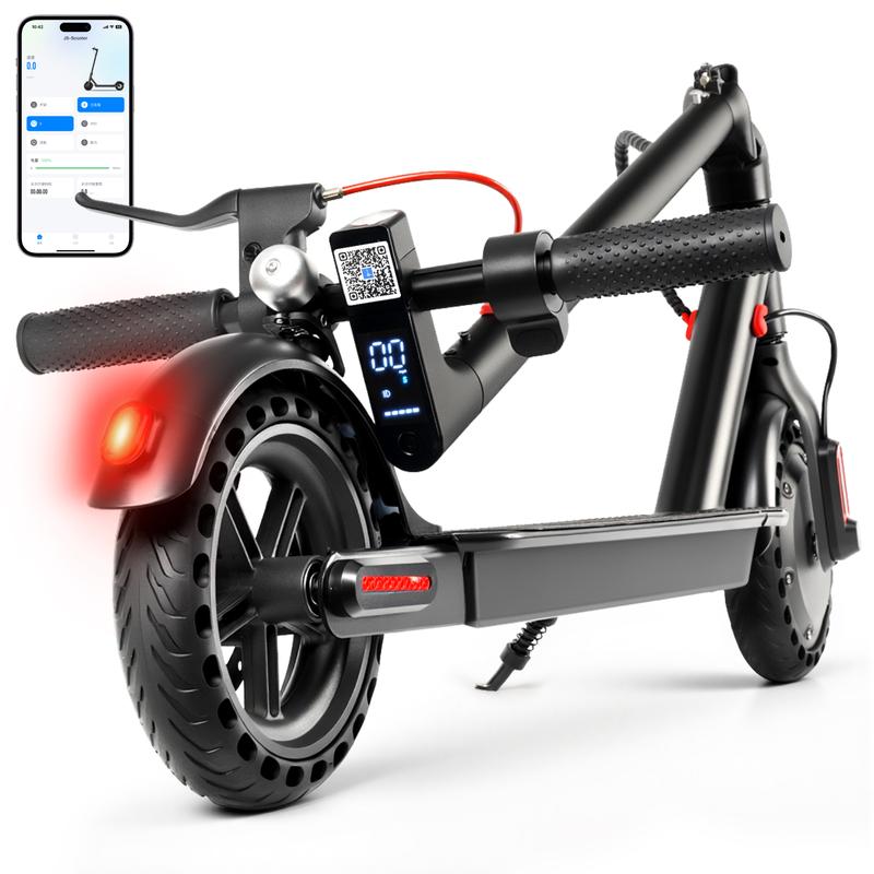Patinete eléctrico, velocidad máxima de 30 km/h, autonomía de 34 km, motor de 350 W, batería de larga duración, neumáticos macizos de 21,5 cm, apto para subir cuestas, doble freno, control mediante aplicación, patinete plegable y portátil para desplazamie