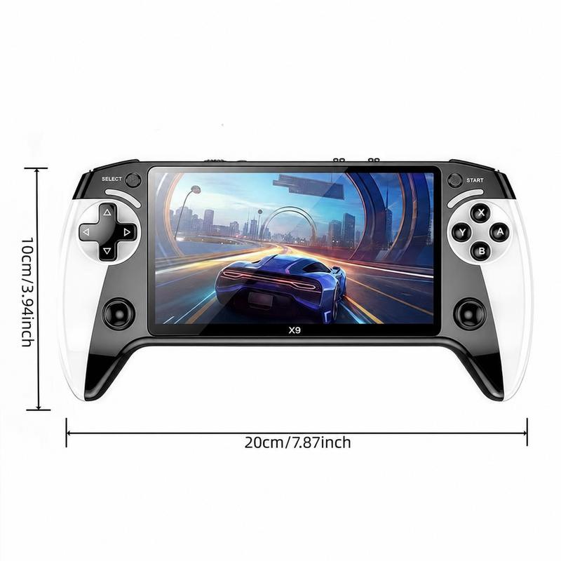 Consola de juegos portátil X9, pantalla HD de 5,5 pulgadas, compatible con miles de juegos, ideal para juegos retro, relajación en casa, reuniones con amigos y como regalo perfecto para fiestas, vacaciones, familia, amigos, Navidad y San Valentín.