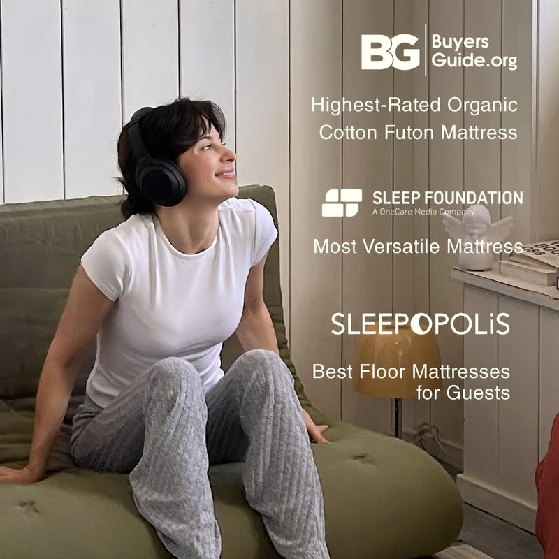 Colchón futón plegable ZONLI Classic 100% algodón para suelo, suave y cómodo - Esterilla tatami plegable, cama plegable y compresible para adultos, colchoneta portátil para dormitorio, regalo ideal para la familia, colchón plegable y compresible, regreso