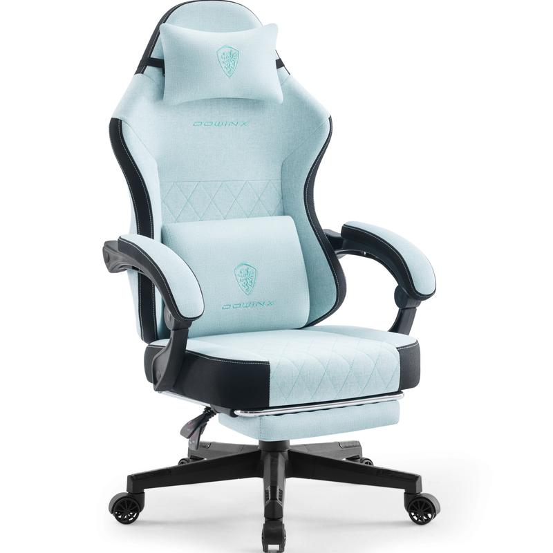 Silla de oficina Dowinx con soporte lumbar para masaje, cojín de muelles y pedales ergonómicos, soporta hasta 136 kg (300 libras).