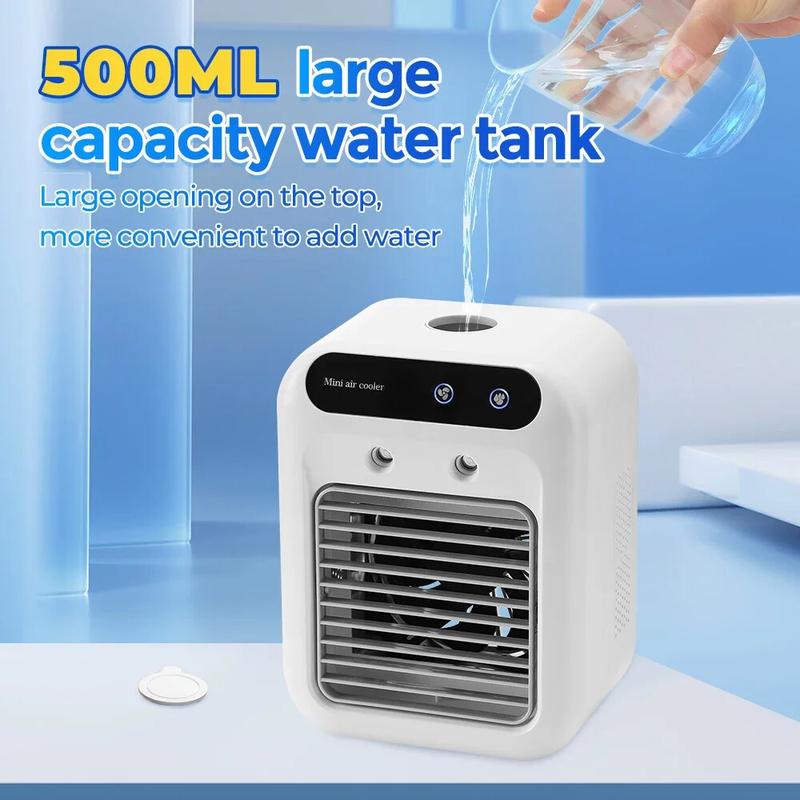 Aire acondicionado portátil 3 en 1, silencioso, con enfriador de aire, humidificador y ventiladores.