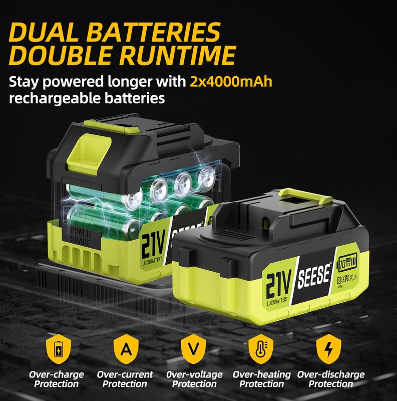 Mini motosierra 2 en 1 con 2 baterías de 21 V, podadora eléctrica sin escobillas de 20 cm, sierra de poda telescópica, altura de trabajo de hasta 4,5 m, cabezal angular de 180°, correa para el hombro.