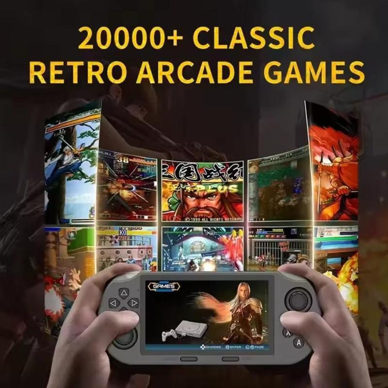 Consola de juegos portátil retro SF3000 con pantalla IPS de 4,5 pulgadas, batería de 3000 mAh y tarjeta TF de 16 GB para niños. Regalo ideal para niños. Accesorios para juegos. Cables para juegos. Gadgets geniales. Consola de juegos compacta. Consolas de