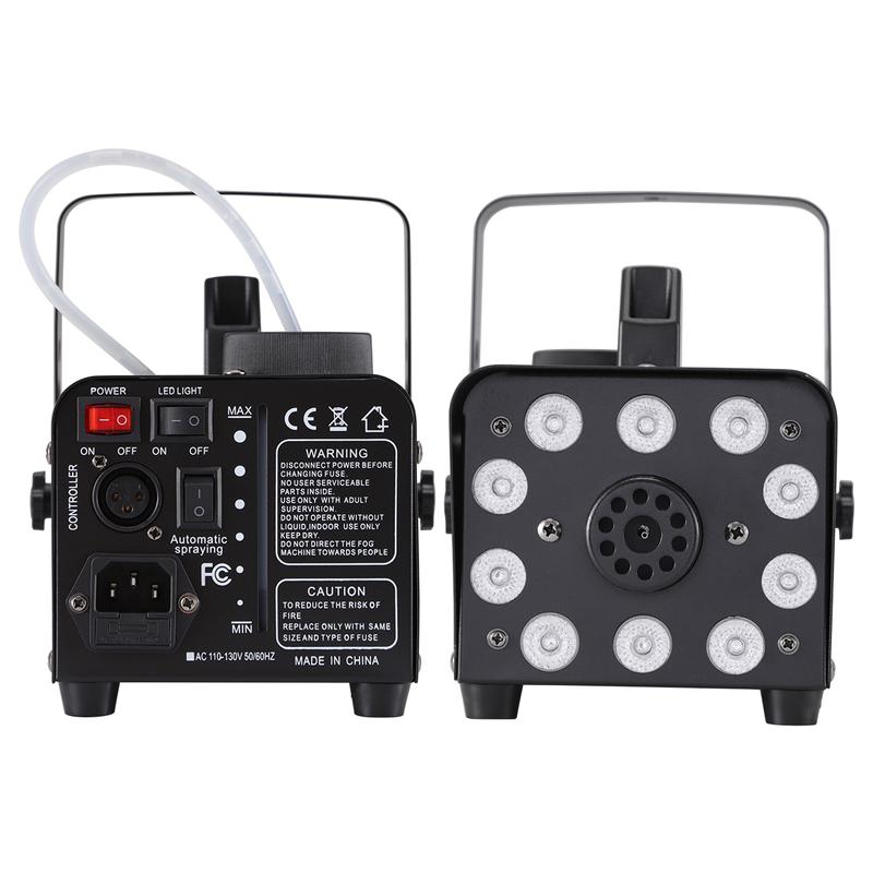 Máquina de humo portátil Dazone de 500 W con control remoto inalámbrico para Halloween, Navidad, bodas, fiestas, actuaciones de DJ y espectáculos en escenarios.