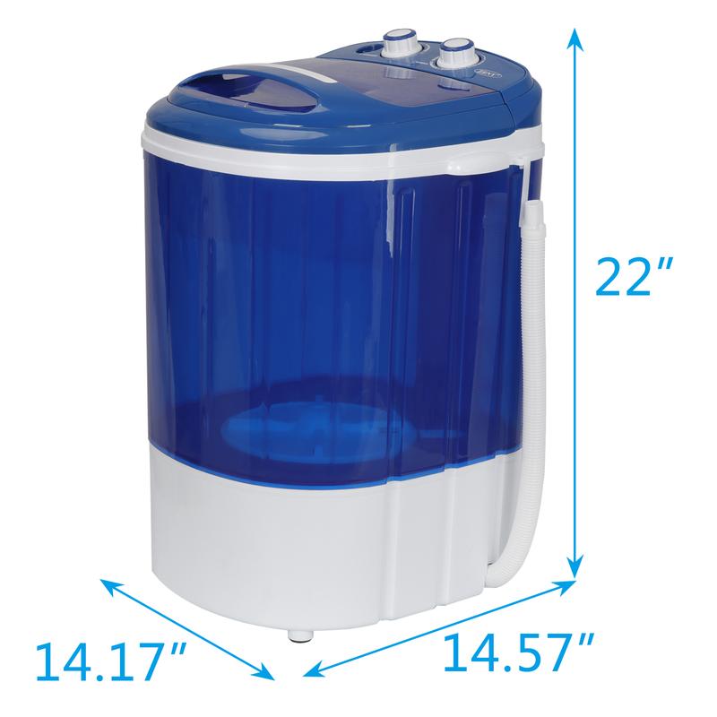 Mini lavadora y secadora multifunción portátil 2 en 1, con capacidad para 4 kg (9 libras), escurridor de un solo cubo, lavadora semiautomática, electrodoméstico que ahorra agua.
