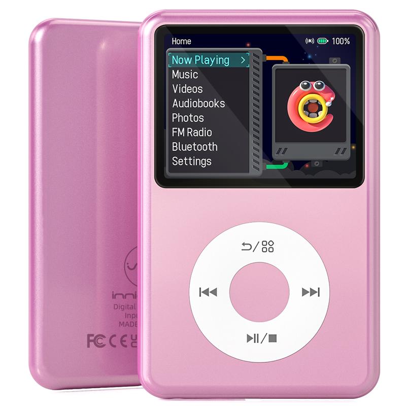 Reproductor de MP3 clásico con Bluetooth, mini reproductor de sonido HiFi portátil de 2,4", versión de video actualizada.
