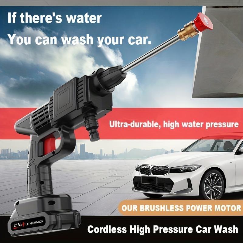 Cañón de espuma inalámbrico con boquilla ajustable para lavado de autos, limpieza de jardines, pulverizador eléctrico recargable para patio, entrada de vehículos y mantenimiento del hogar al aire libre.