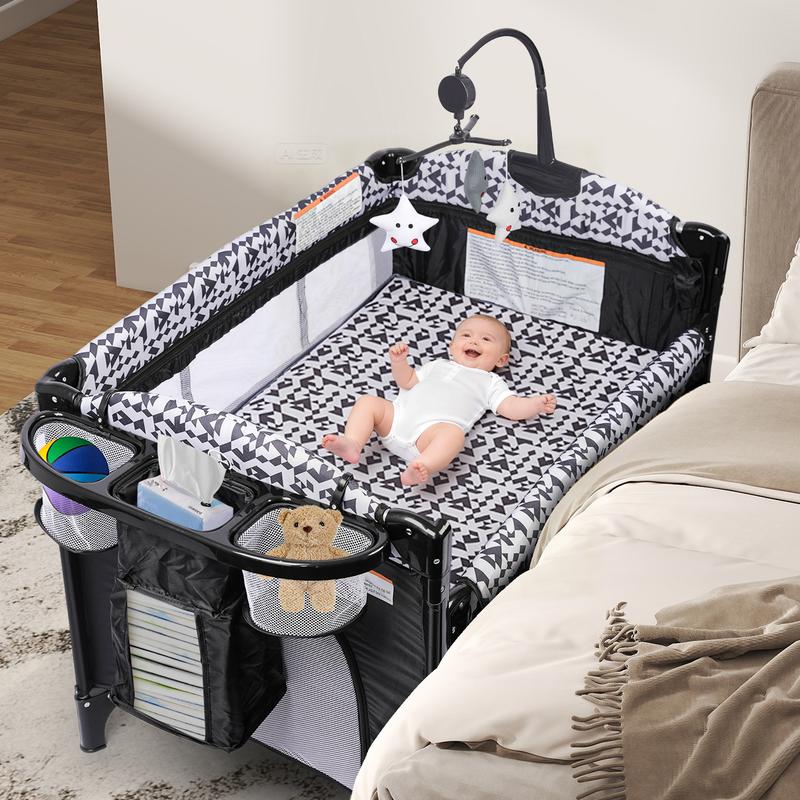 Cuna portátil Scabine 5 en 1, cuna de noche para bebé, moisés portátil con cambiador, bolsa de transporte, cuna colecho.