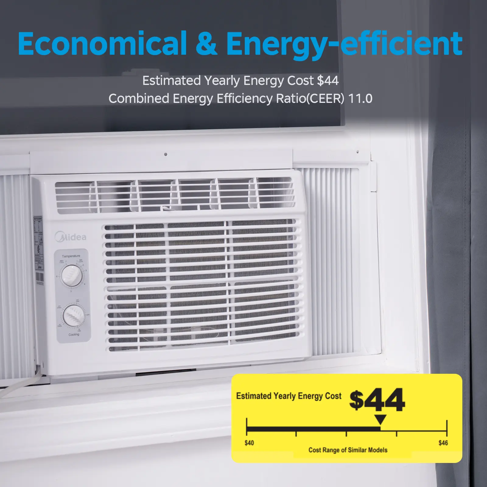 Aire acondicionado de ventana EasyCool de 5.000 BTU: enfría 150 pies cuadrados.