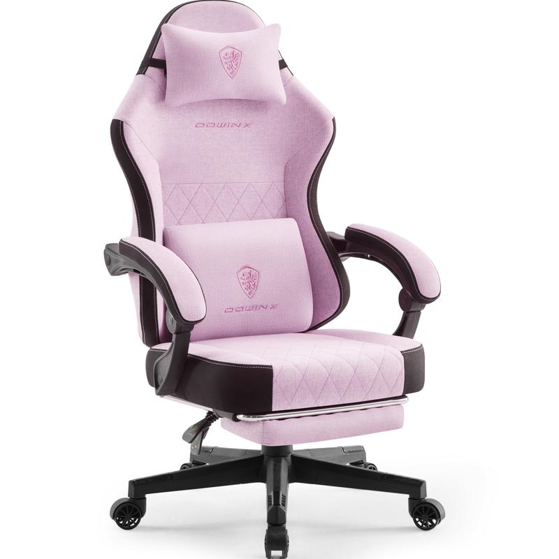 Silla de oficina Dowinx con soporte lumbar para masaje, cojín de muelles y pedales ergonómicos, soporta hasta 136 kg (300 libras).