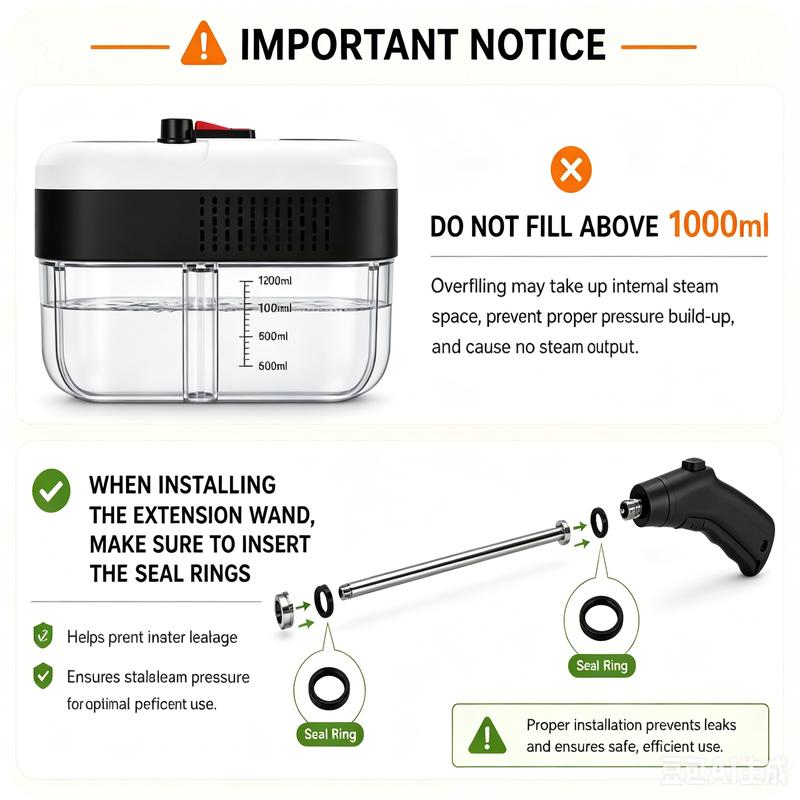 Limpiador a vapor portátil de mano para coche y cocina, 1 juego de limpiador a vapor de alta temperatura y presión para coche, herramientas de limpieza a vapor para coches, máquina de limpieza de coches, accesorios de limpieza de coches, accesorios de lav