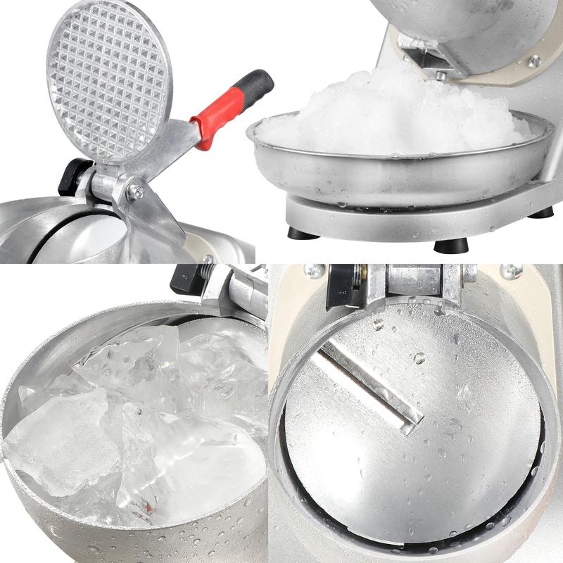 Máquina para raspar hielo de grado comercial Segawe, trituradora de hielo doméstica, máquina para hacer conos de nieve con capacidad de 65 kg, utensilio de cocina plateado, utensilios de cocina