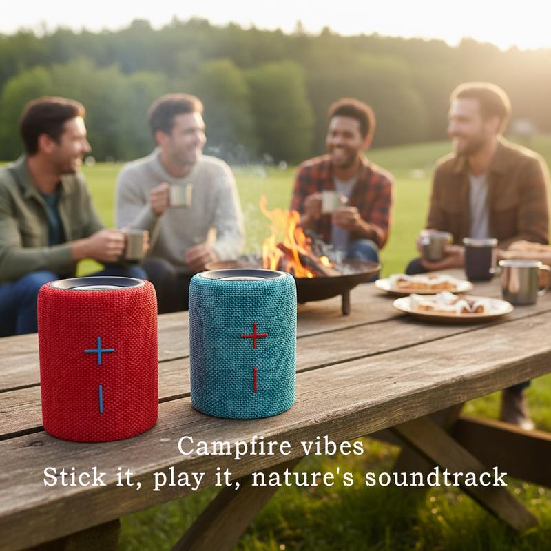 Altavoz Bluetooth portátil Stromberg TWIN con diseño magnético 2 en 1, resistente al agua IPX4, 10 horas de reproducción, emparejamiento TWS, radio FM BT5.3 para fiestas en casa, exteriores y playa, audio estéreo, subwoofer de 20 W, Dolphin Audio.