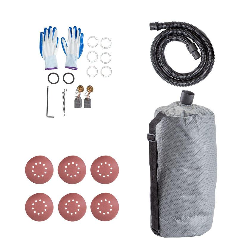 Lijadora de paneles de yeso VEVOR - Pulidora de hardware de alta potencia de 850 W con selector de velocidad de 6 niveles, diseño plegable, mango telescópico, tira de luz LED, bolsa de vacío y guantes, herramienta eléctrica de alta resistencia.