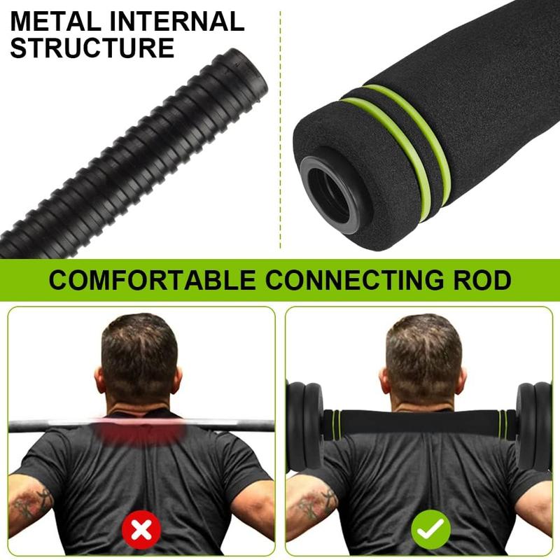 Juego de 2 mancuernas ajustables (40/30 kg) - Pesas 4 en 1 que se convierten en barra, pesa rusa y soporte para flexiones - Equipo ergonómico para gimnasio en casa con asas antideslizantes para abdominales para hombres y mujeres. Entrenamiento de cuerpo c