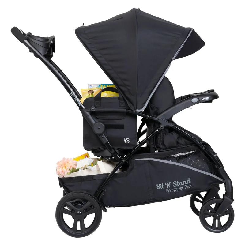 Cochecito Baby Trend® Sit N Stand® Premium 5 en 1 Shopper Plus con capota Comfort Cabin y cesta de almacenamiento MagneTec™.