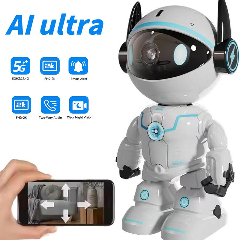 Cámara WiFi de 3MP 5G y 2.4GHz con detección de movimiento y audio bidireccional para seguridad del hogar - Inalámbrica, teléfono de monitoreo automático por cable