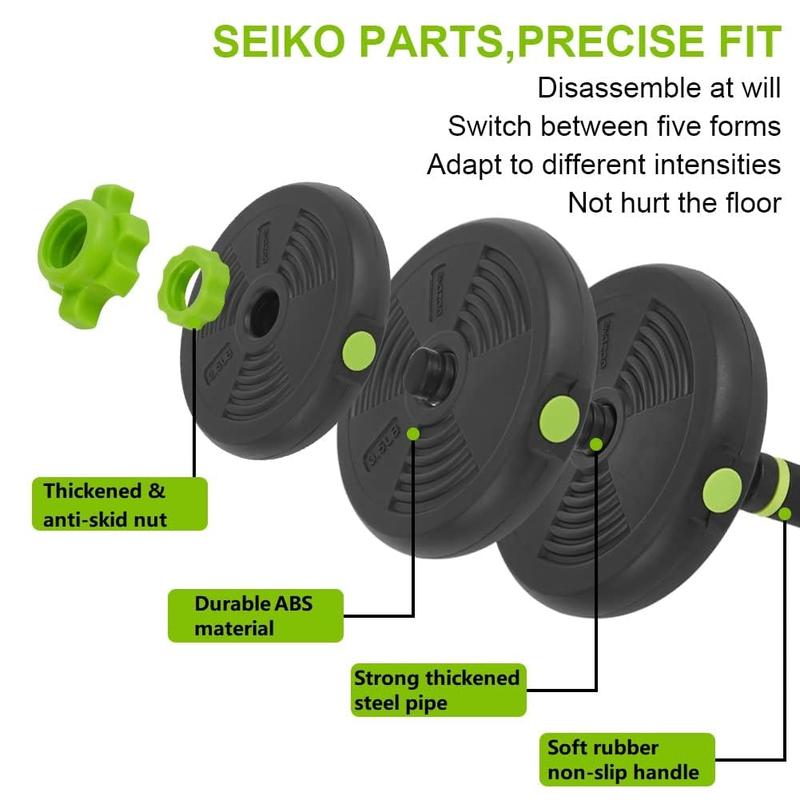 Juego de 2 mancuernas ajustables (40/30 kg) - Pesas 4 en 1 que se convierten en barra, pesa rusa y soporte para flexiones - Equipo ergonómico para gimnasio en casa con asas antideslizantes para abdominales para hombres y mujeres. Entrenamiento de cuerpo c