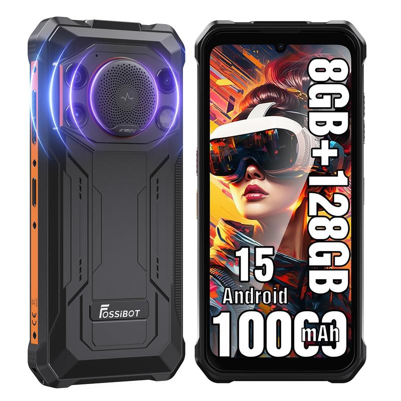 Teléfono resistente FOSSiBOT F101P, Android 13, 7 GB + 64 GB / 1 TB, smartphone resistente, batería de 10600 mAh, teléfono desbloqueado, volumen alto de 123 dB, cámara de 5,45" de 24 MP + 8 MP, smartphone resistente al agua, 4G, doble SIM, OTG, procesador