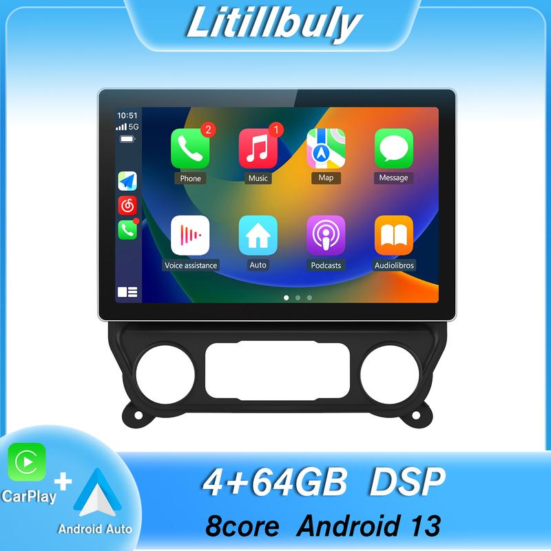 Autoestéreo de 13.1" para Chevy Silverado y GMC Sierra 2014-2018: CarPlay/Android Auto inalámbrico, navegación GPS (se requiere una caja de fibra óptica adicional para el sistema Bose).