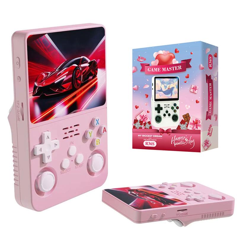 Consola de juegos portátil WUDS R36S: pantalla IPS de 3,5", sistema Linux con más de 16000 juegos clásicos, tarjeta TF de 32 GB + 64 GB, portátil, ideal como regalo de Navidad, Acción de Gracias o cualquier otra festividad. tiktokshopspringglowup