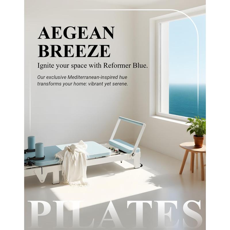 Máquina de Pilates plegable con muelles de alambre musicales y plataforma de salto | Equipo de entrenamiento en casa, soporta hasta 181 kg (400 lbs)