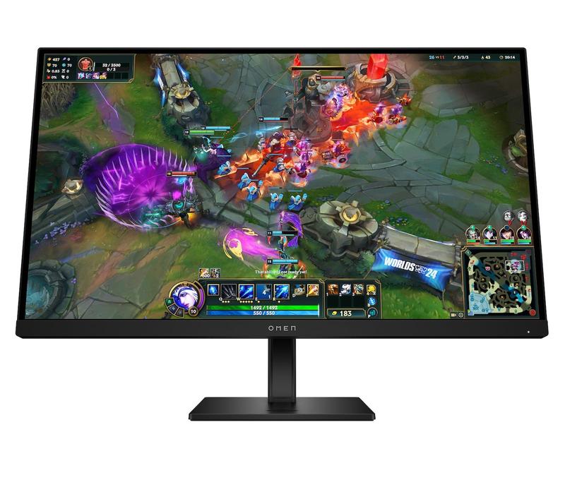 Monitor de escritorio OMEN 27qs G2 de 27 pulgadas, QHD, 280 Hz, plano y listo para juegos. Monitor de alto rendimiento de 26 a 28 pulgadas con diseño refinado, base, organizador de cables y puerto DP para actualización de juegos.