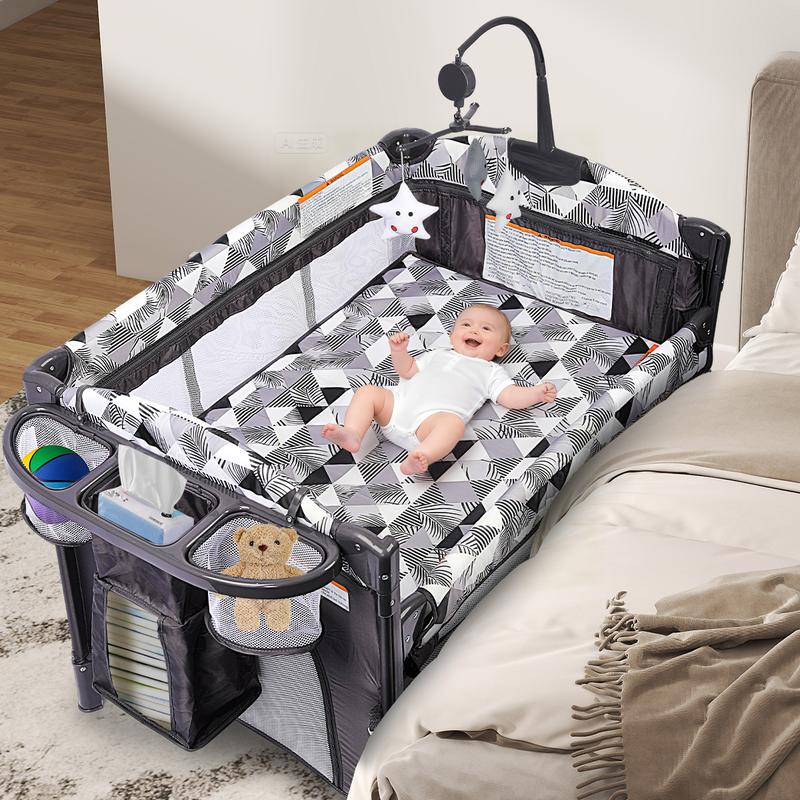 Cuna portátil Scabine 5 en 1, cuna de noche para bebé, moisés portátil con cambiador, bolsa de transporte, cuna colecho.