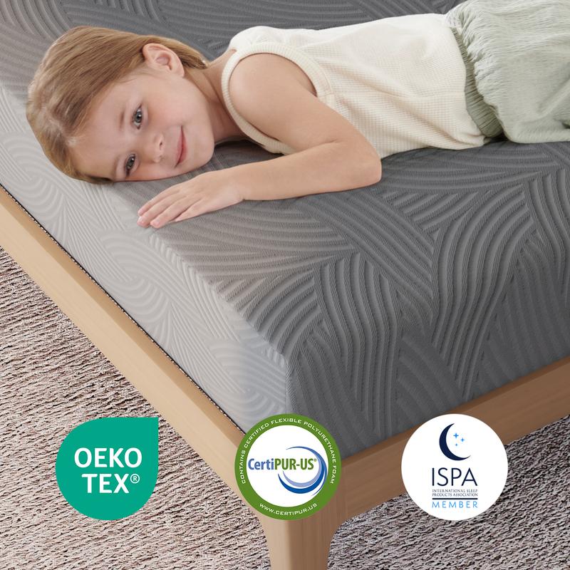 Colchón de espuma viscoelástica y sin fibra de vidrio, colchón de gel refrescante con infusión de gel en caja, firmeza media, funda lavable, 10 pulgadas/12 pulgadas/14 pulgadas y tamaño Queen/King, TikTokShopfalldealsforyou, adaptable, colchón tamaño Quee