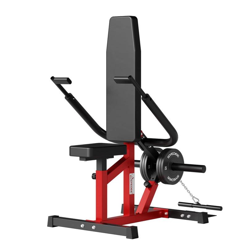 Máquina de fondos sentados con carga de discos - Máquina de fondos y press de tríceps con barra de cable para entrenamiento de bíceps y pecho, soporta hasta 181 kg (400 lbs) Kit de gimnasio en casa Equipo de entrenamiento en casa Juego de mancuernas y bar