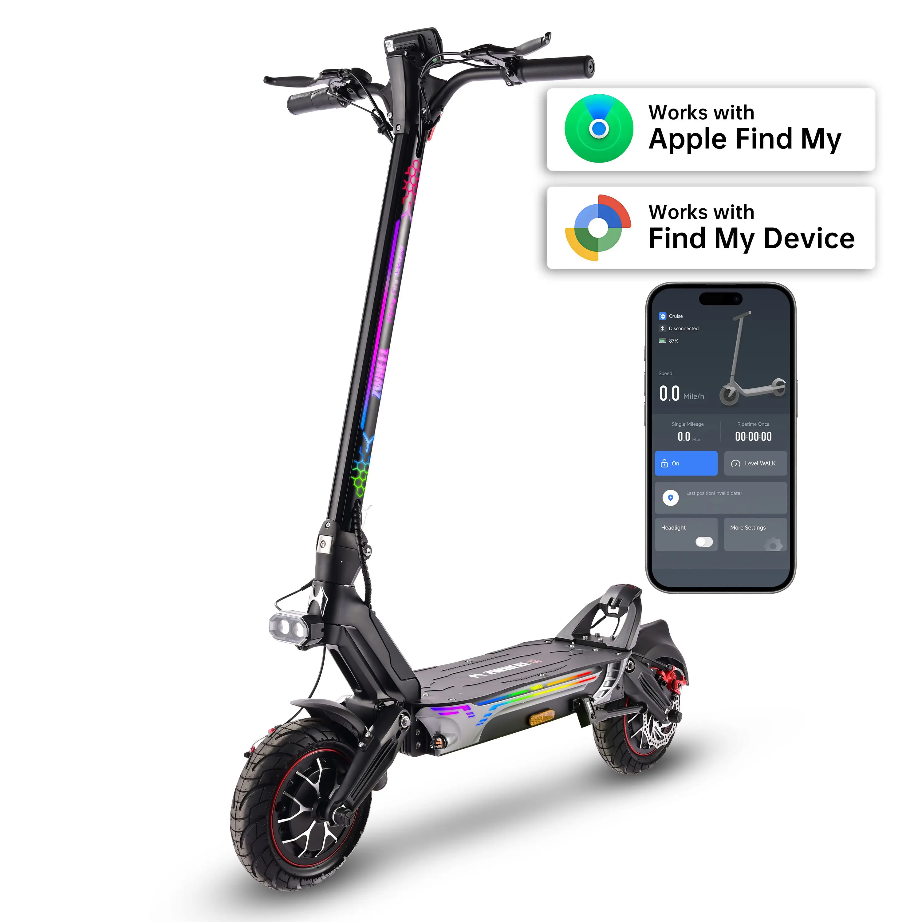 Potente patinete eléctrico Max Pro: autonomía de 50 millas, equipado con doble motor de 4000 W, velocidad de hasta 42 mph, neumáticos sin cámara de 11 pulgadas, suspensión delantera y trasera, desbloqueo manos libres, sistema antirrobo y diseño plegable.