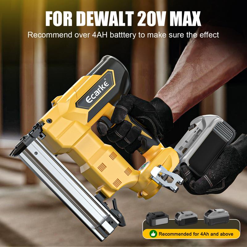 Clavadora inalámbrica de 18 GA de 5/8 a 1-1/4 pulgadas para Dewalt 20V, 【Batería NO incluida】, Pistola de clavos de 18 calibres con 2 modos y 1000 clavos para carpintería de madera, sin escobillas