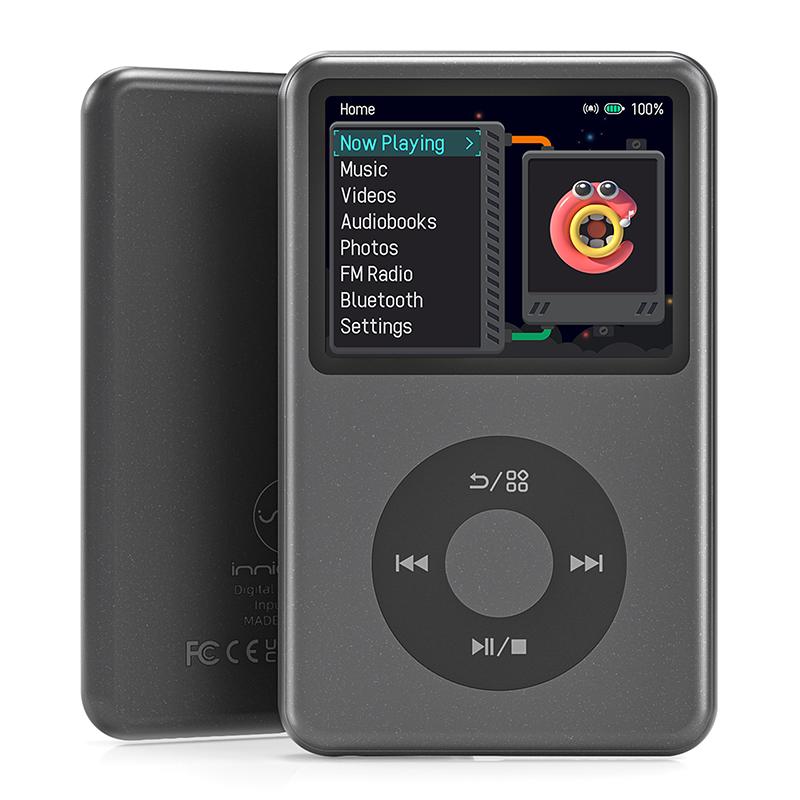 Reproductor de MP3 clásico con Bluetooth, mini reproductor de sonido HiFi portátil de 2,4", versión de video actualizada.