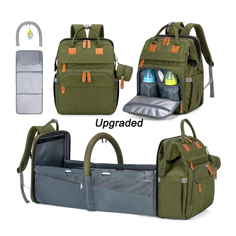 Mochila cambiador multifuncional Kabaqoo Cute con cambiador integrado, gran capacidad, ligera, plegable, portátil para recién nacidos, viajes y uso diario.