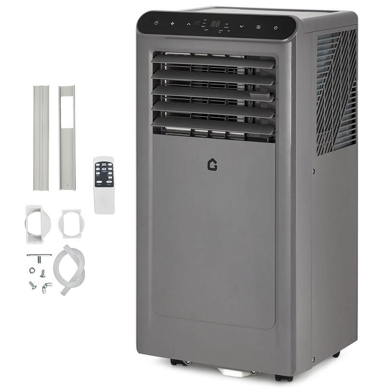 Aires acondicionados portátiles de 8K/10K/12K/14K BTU, unidad de aire acondicionado portátil 3 en 1 para habitaciones de hasta 350/450/550/750 pies cuadrados, deshumidificador, ventilador, ahorro de energía, control remoto, temporizador de 24 horas, modo